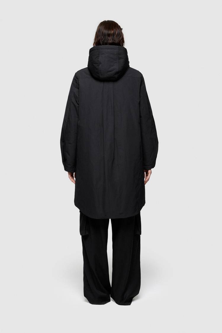 Oof Wear PARKA LUNGO 9094 IN NYLON MEMORY - NERO Negozi Online