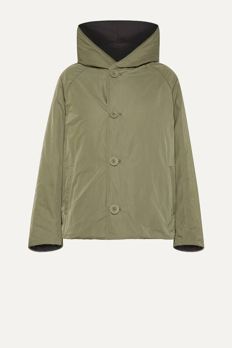Oof Wear GIACCA REVERSIBILE 9006 IN NYLON MEMORY - NERO/VERDE MIMETICO Shopping Online