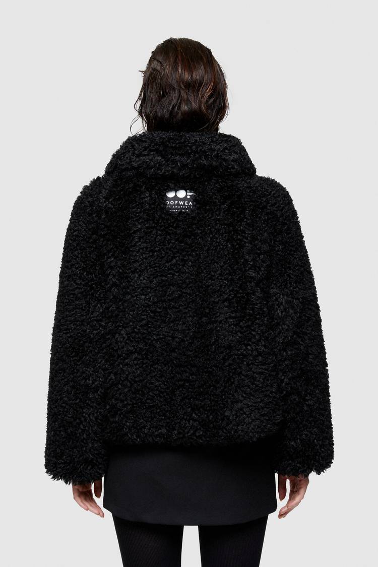 Oof Wear GIACCA CORTA 9258 IN PELLICCIA SINTETICA - NERO Affare Del Giorno