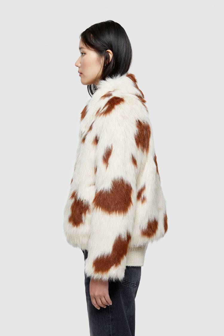 Oof Wear GIACCA CORTA 9258 IN PELLICCIA SINTETICA - NATURALE/MARRONE Prezzo Ridotto