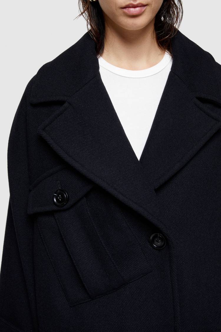 Oof Wear CAPPOTTO CORTO 9268 IN PANNO DI LANA - BLU NOTTE Convenienza