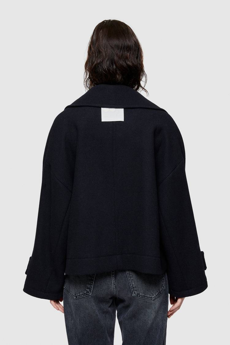 Oof Wear CAPPOTTO CORTO 9268 IN PANNO DI LANA - BLU NOTTE Convenienza