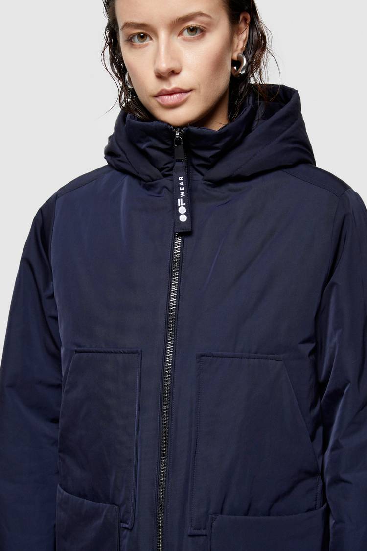 Oof Wear PARKA LUNGO 9094 IN NYLON MEMORY - BLU NOTTE Novità
