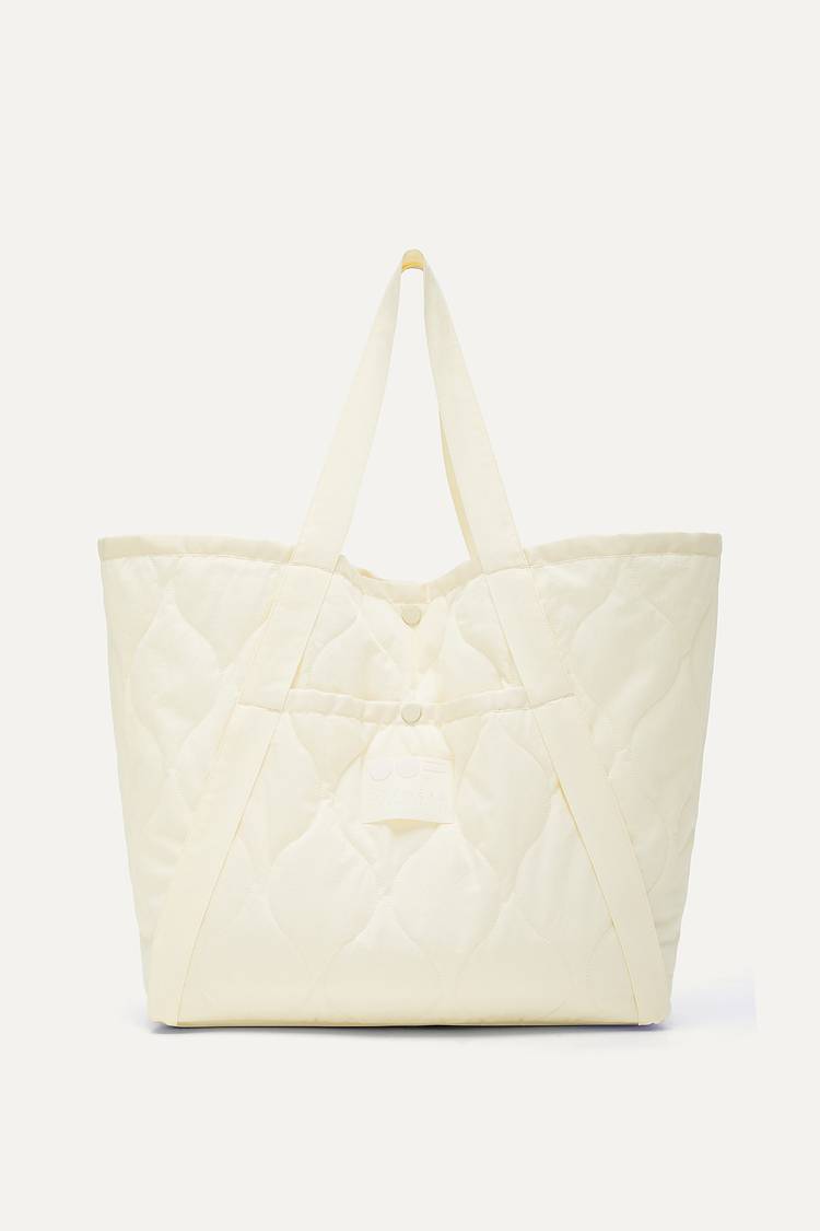 Oof Wear BORSA SHOPPER IN COTONE TRAPUNTATO 3084 - VANIGLIA Presa