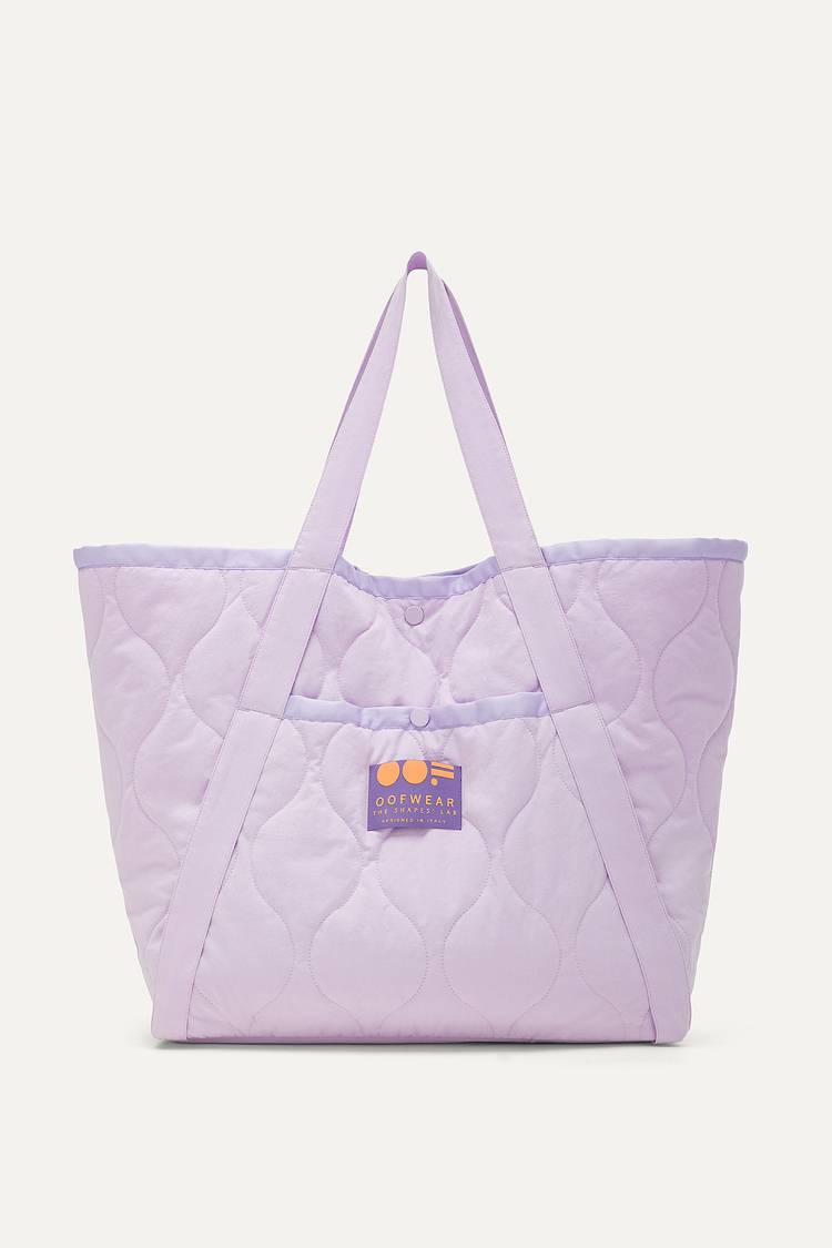 Oof Wear BORSA SHOPPER IN COTONE TRAPUNTATO 3084 - LILLA Sconto