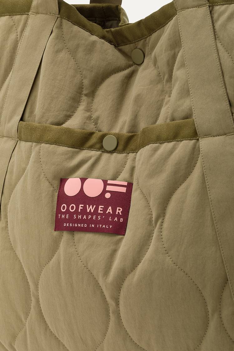 Oof Wear BORSA SHOPPER IN COTONE TRAPUNTATO 3084 - VERDE MUSCHIO Offerta