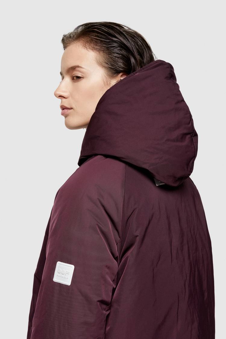 Oof Wear GIACCA REVERSIBILE 9006 IN NYLON MEMORY - MARRONE/PRUGNA Nuovo