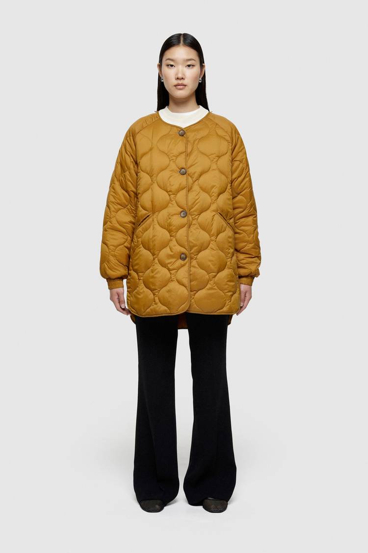 Oof Wear GIACCA LUNGA 9239 IN COTONE CERATO - CARAMELLO Qualità