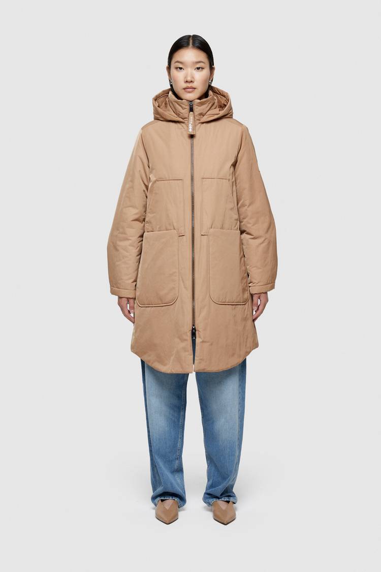 Oof Wear PARKA LUNGO 9094 IN NYLON MEMORY - CAMMELLO Vendita