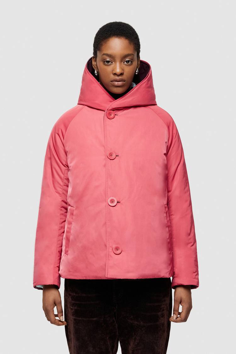 Oof Wear GIACCA REVERSIBILE 9006 IN NYLON MEMORY - PRUGNA/DUST ROSE Promozione