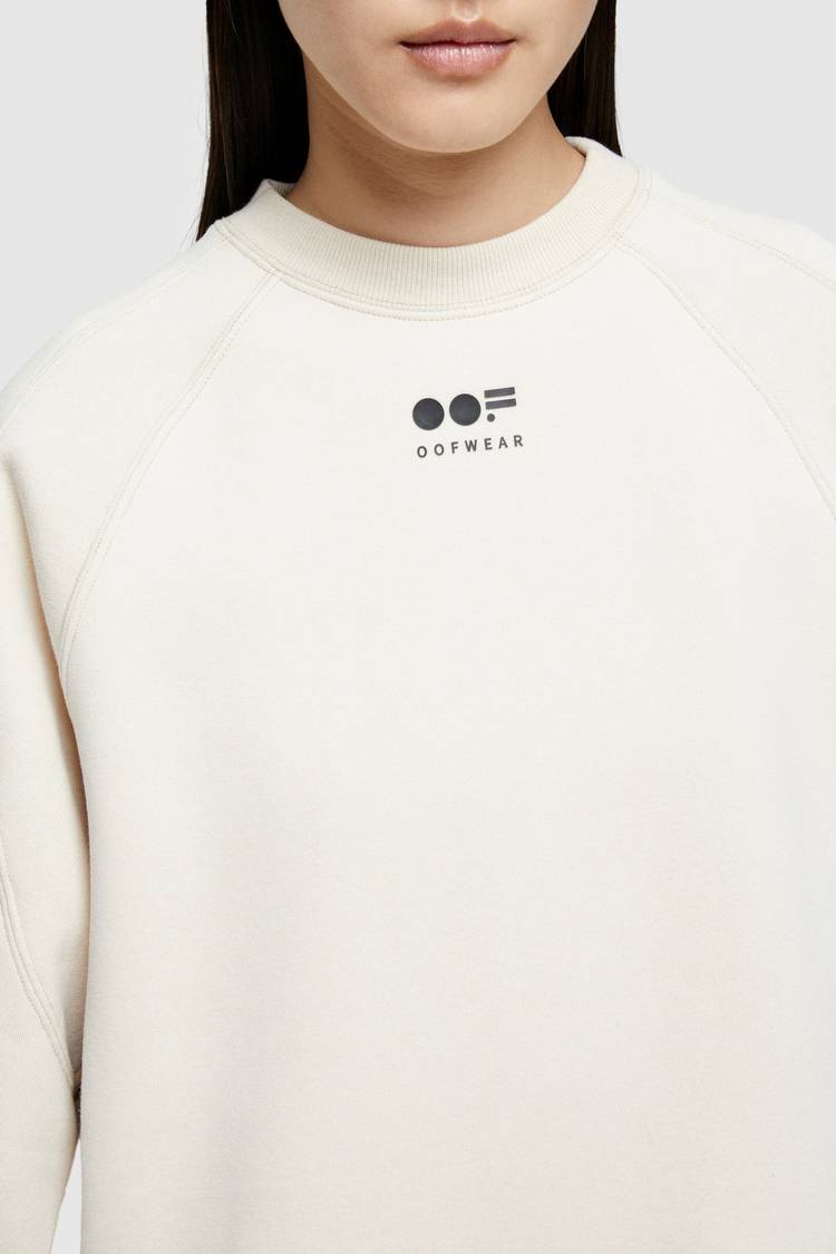Oof Wear FELPA BICOLOR 4067 CON LOGO - PANNA/BEIGE Spedizione Gratuita