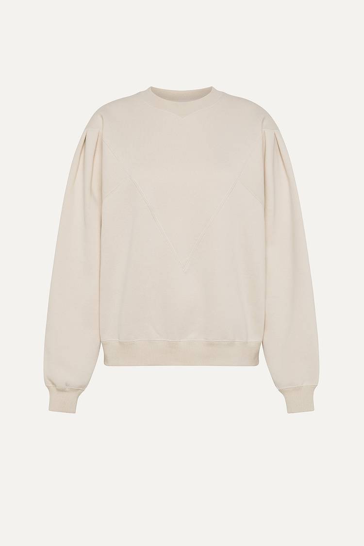 Oof Wear FELPA GARZATA 4068 CON LOGO - PANNA Pezzi Unici