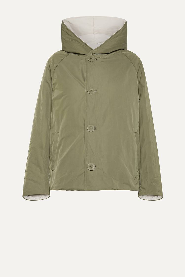 Oof Wear GIACCA REVERSIBILE 9006 IN NYLON MEMORY - PANNA/VERDE MILITARE Soddisfazione Garantita