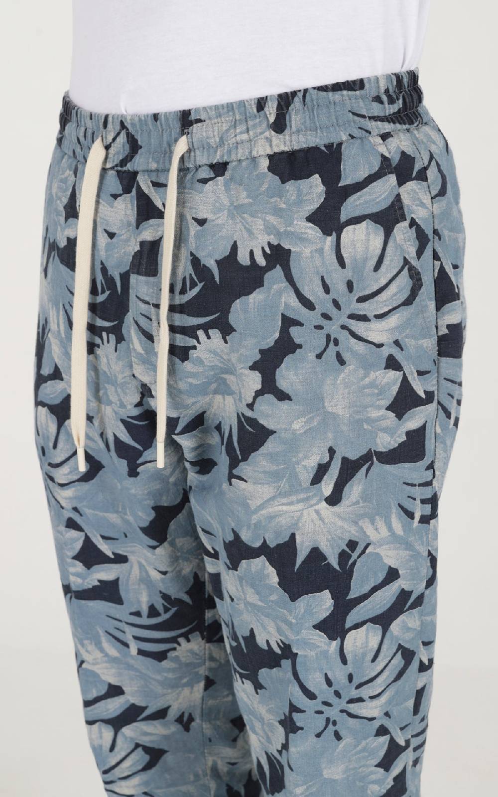 Outfit Italy Pantalaccio con laccio in lino stampato Super sconto