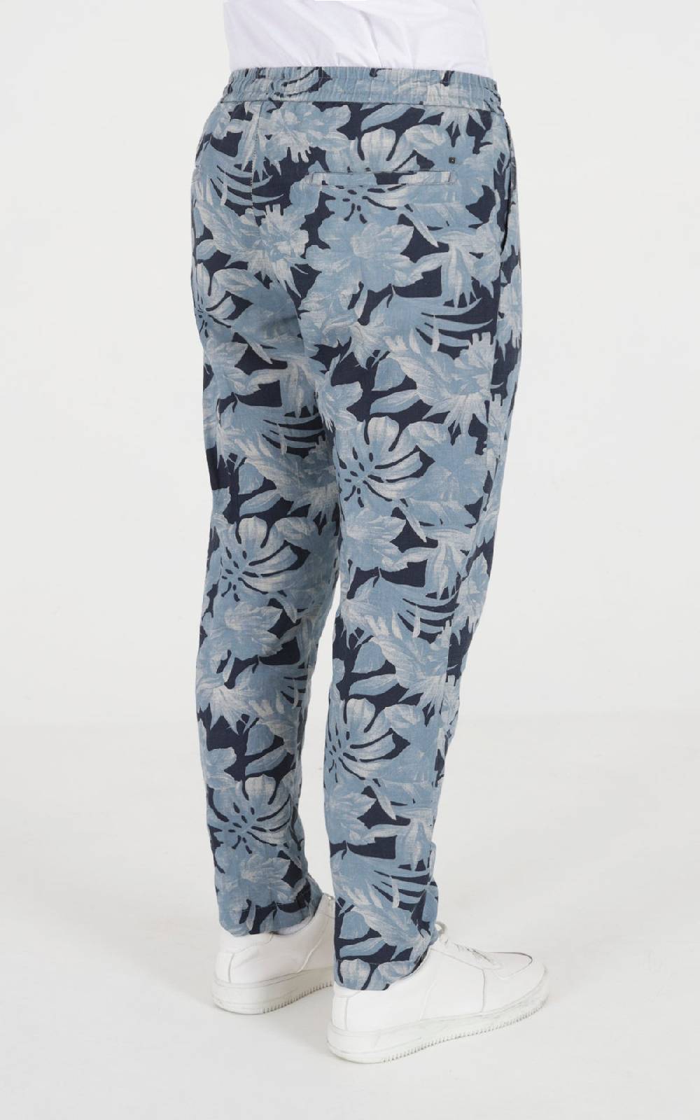 Outfit Italy Pantalaccio con laccio in lino stampato Super sconto