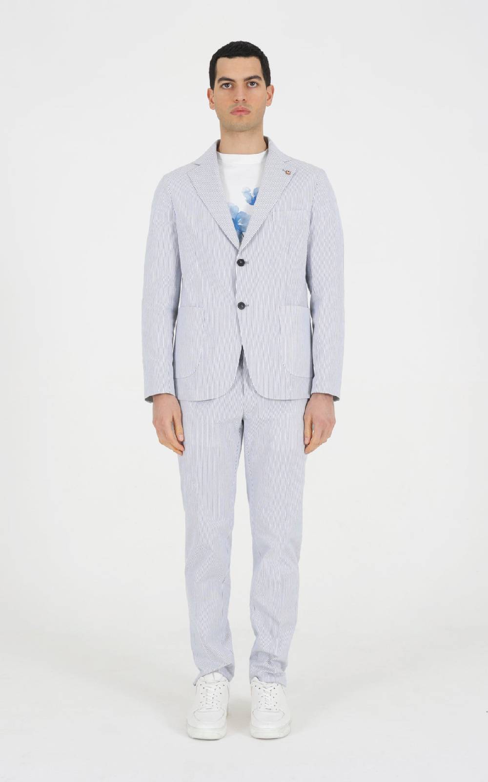 Outfit Italy Abito goffrato disegno riga Online