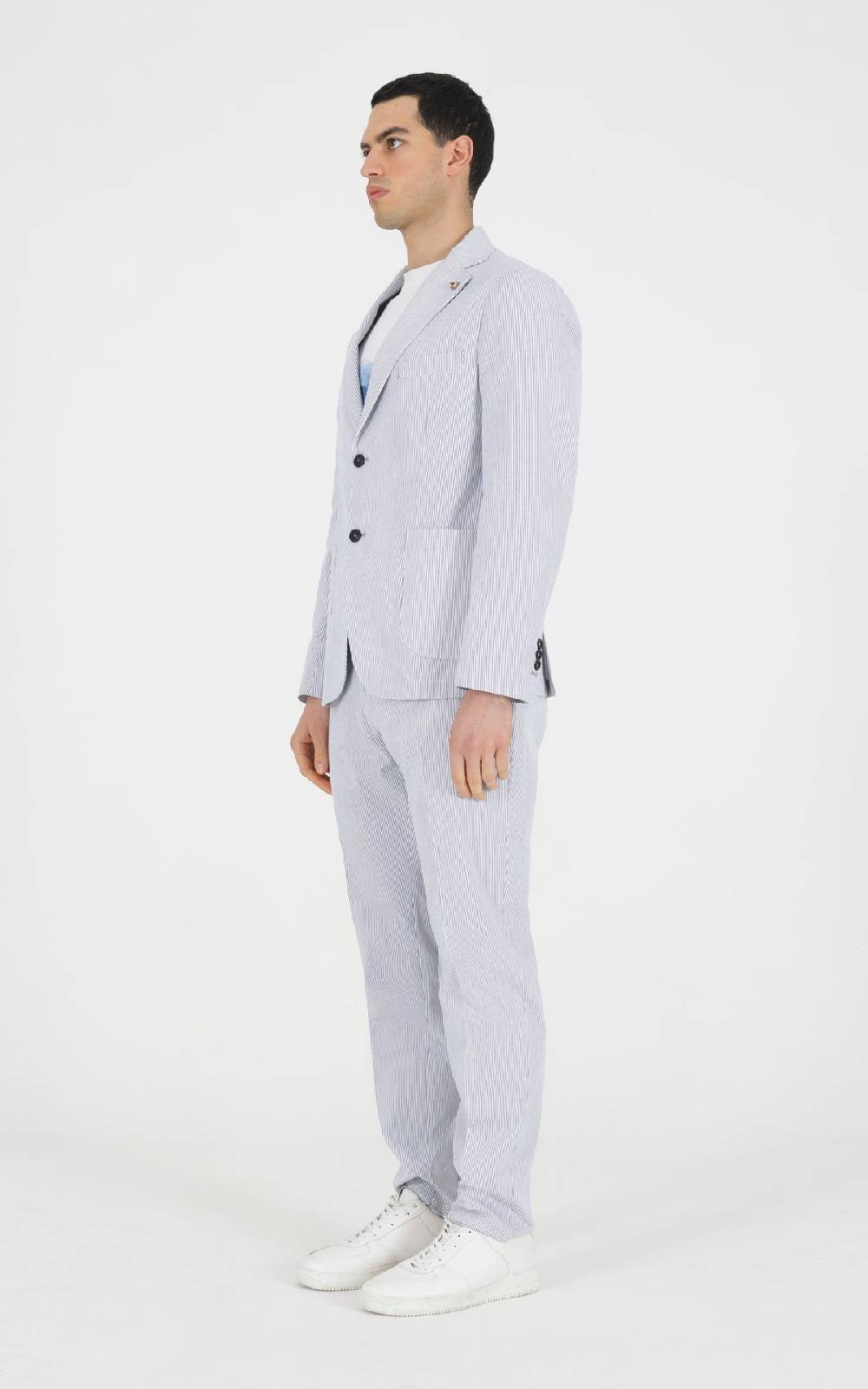 Outfit Italy Abito goffrato disegno riga Online