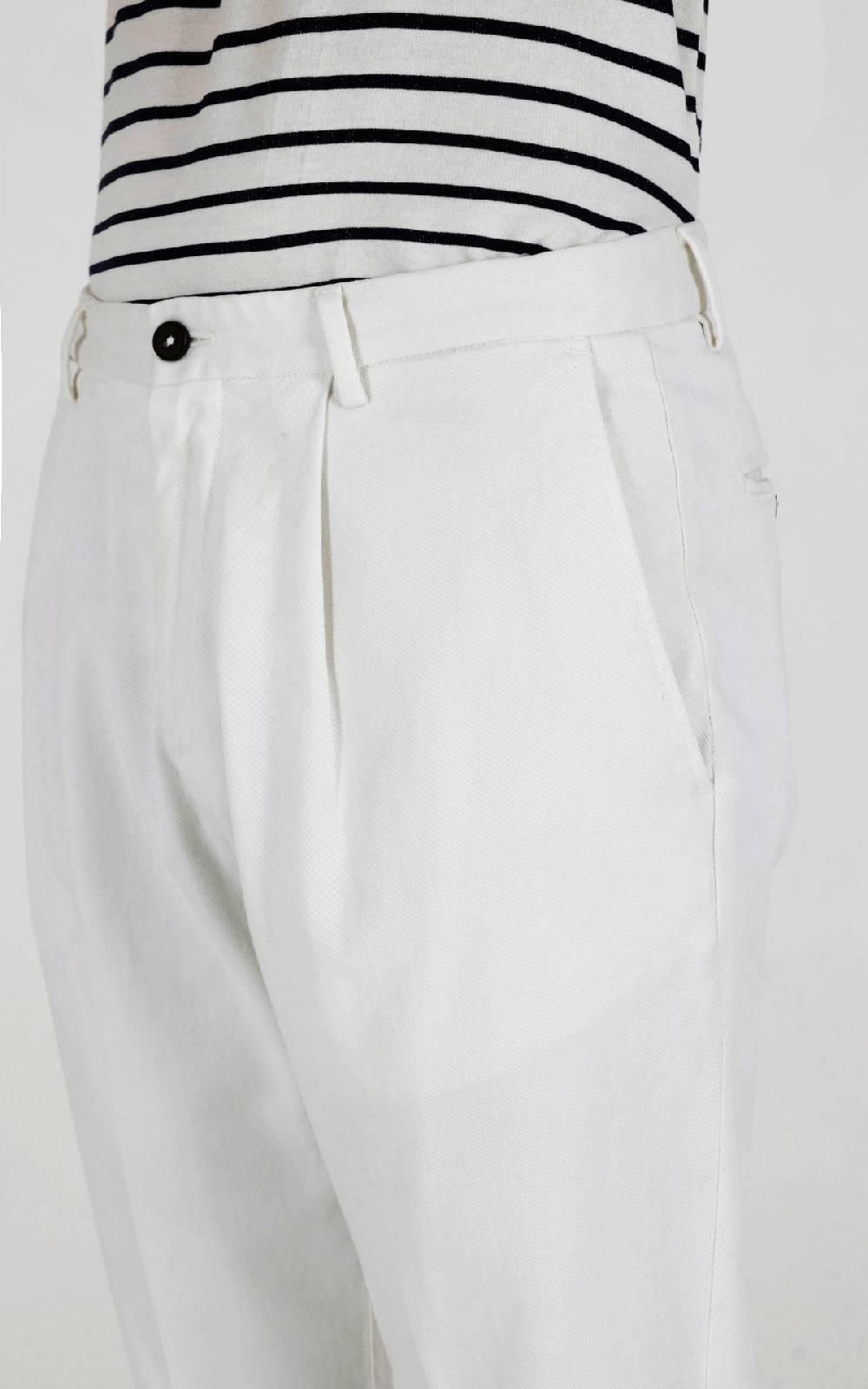 Outfit Italy Pantalone pince in fibra lyocell Outlet