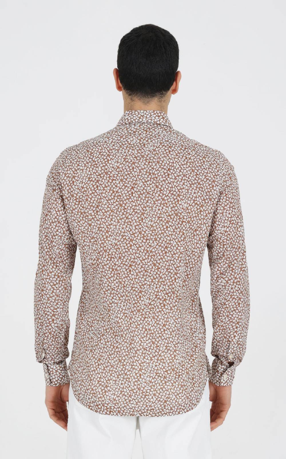 Outfit Italy Camicia francese con taschino in cotone stampato Negozio