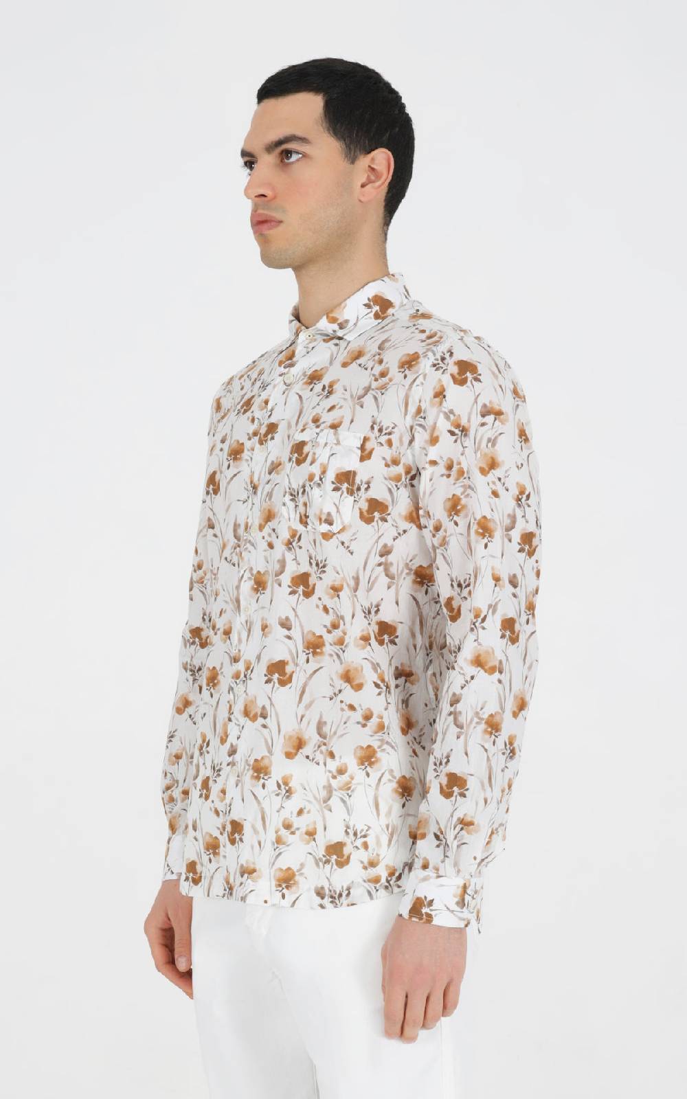 Outfit Italy Camicia francese con taschino in cotone stampato Moda