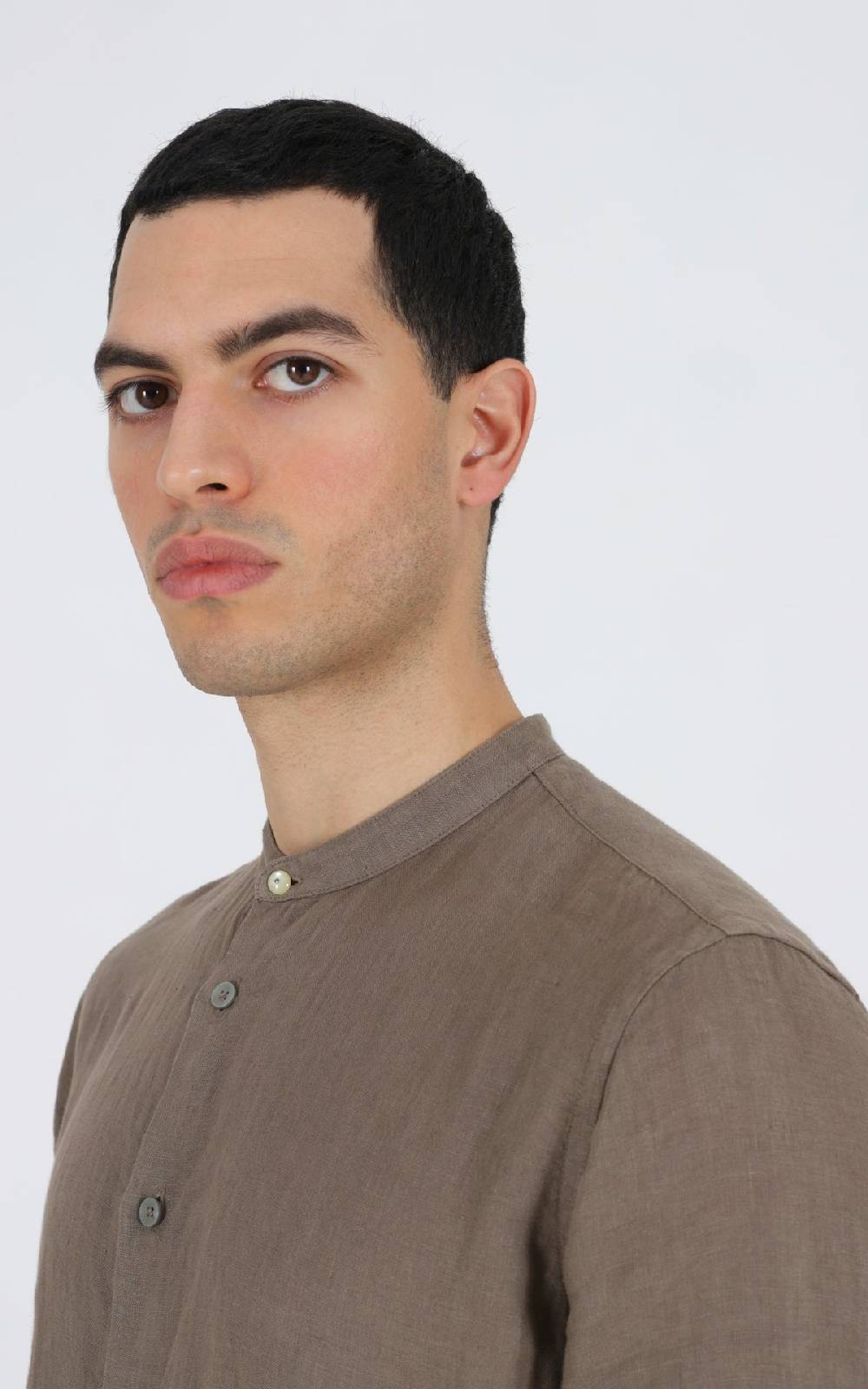 Outfit Italy Camicia coreana in 100% lino Italy