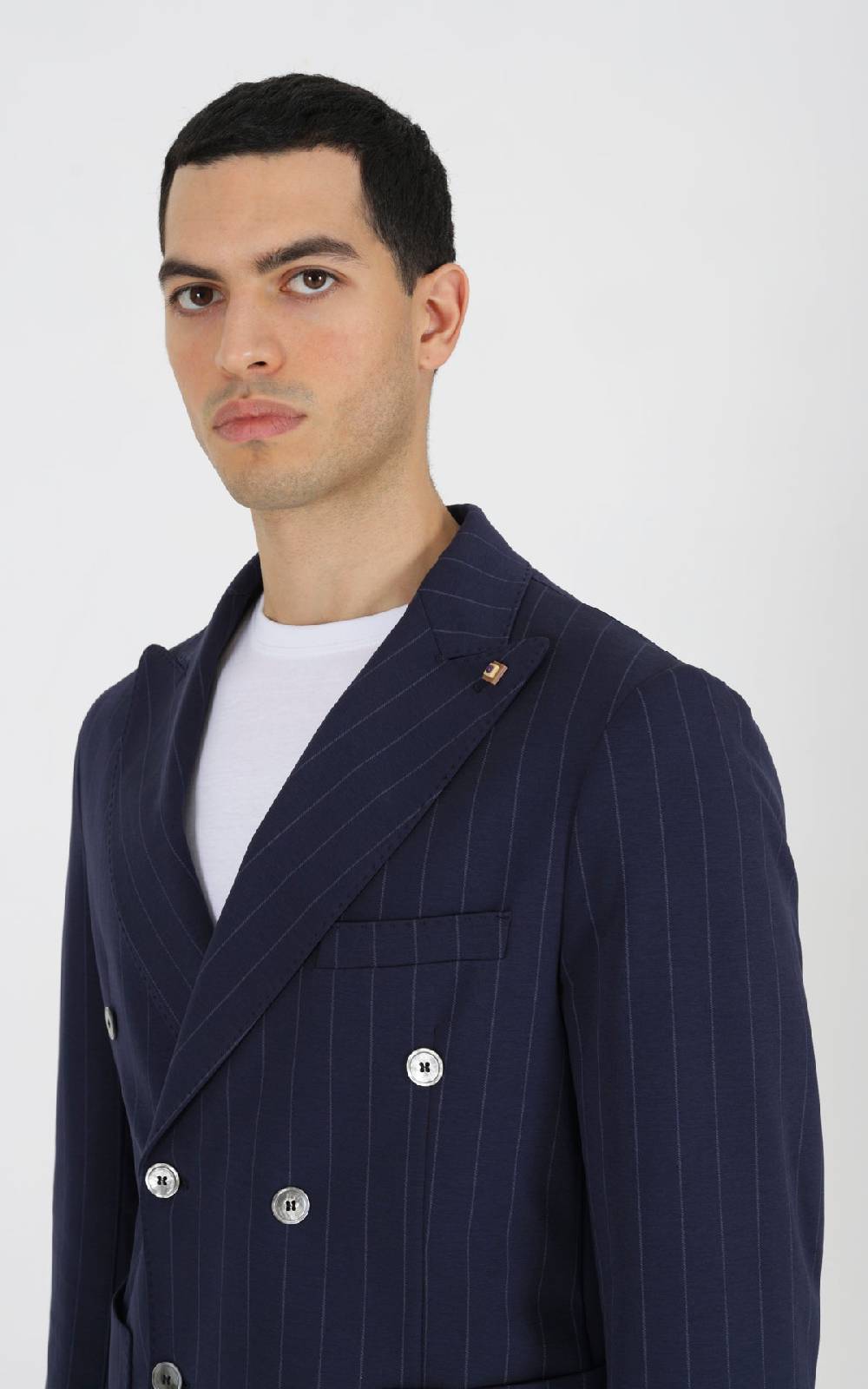 Outfit Italy Giacca doppiopetto strutturata in punto roma stampato Nuovo
