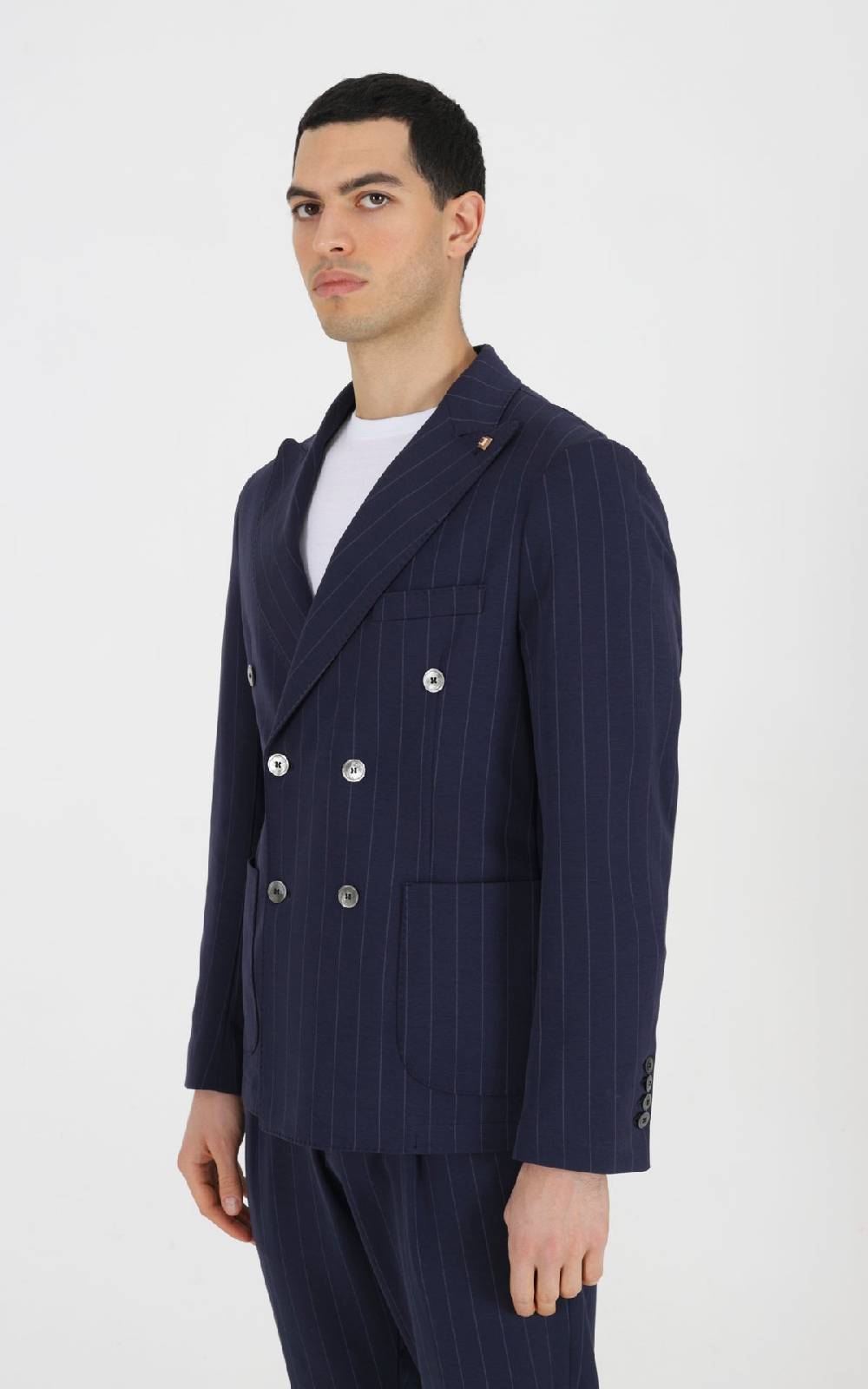 Outfit Italy Giacca doppiopetto strutturata in punto roma stampato Nuovo