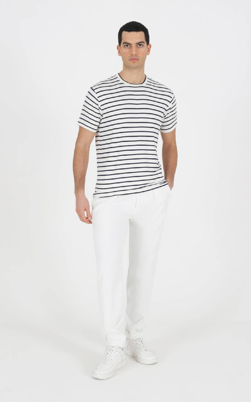 Outfit Italy T-Shirt in viscosa a righe Spedizione Gratuita