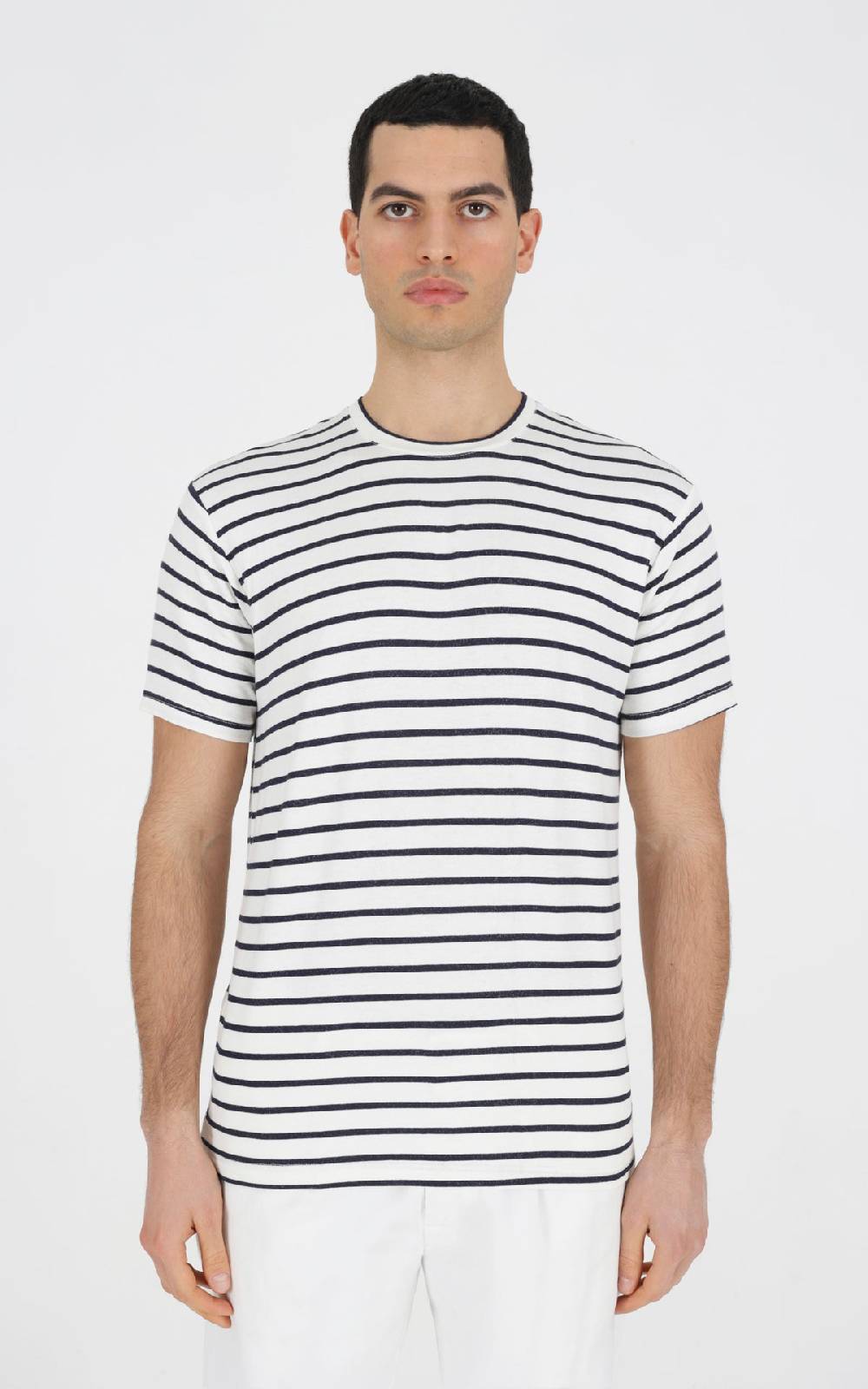 Outfit Italy T-Shirt in viscosa a righe Spedizione Gratuita
