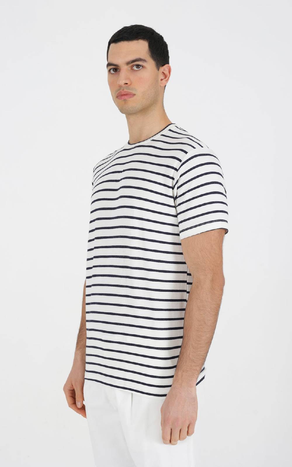 Outfit Italy T-Shirt in viscosa a righe Spedizione Gratuita