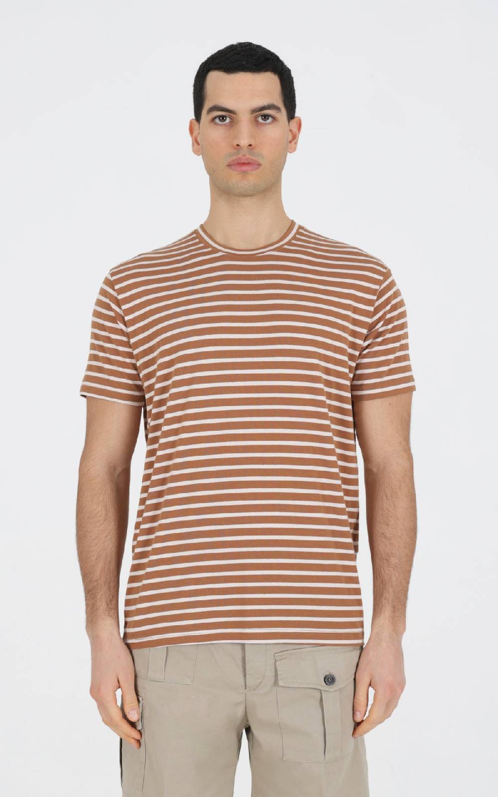 Outfit Italy T-Shirt in viscosa a righe Soddisfazione Garantita