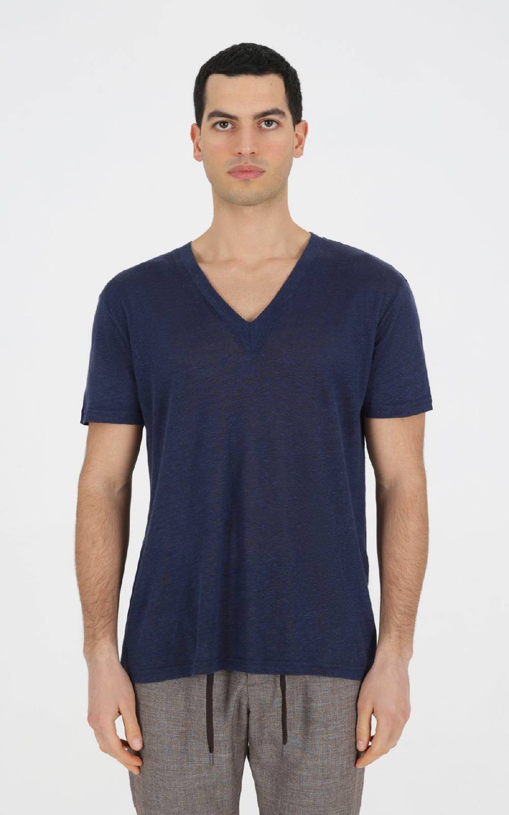 Outfit Italy T-Shirt scollo a V in lino Negozi Online