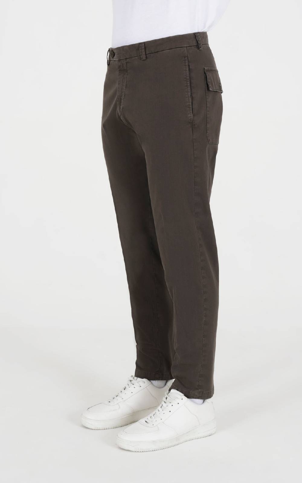 Outfit Italy Pantalone in cotone fiammato con tasche dietro Sconto