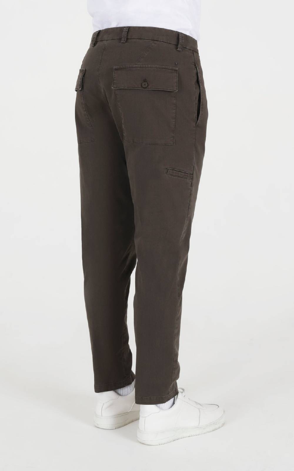 Outfit Italy Pantalone in cotone fiammato con tasche dietro Sconto