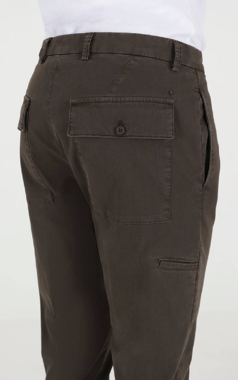 Outfit Italy Pantalone in cotone fiammato con tasche dietro Sconto