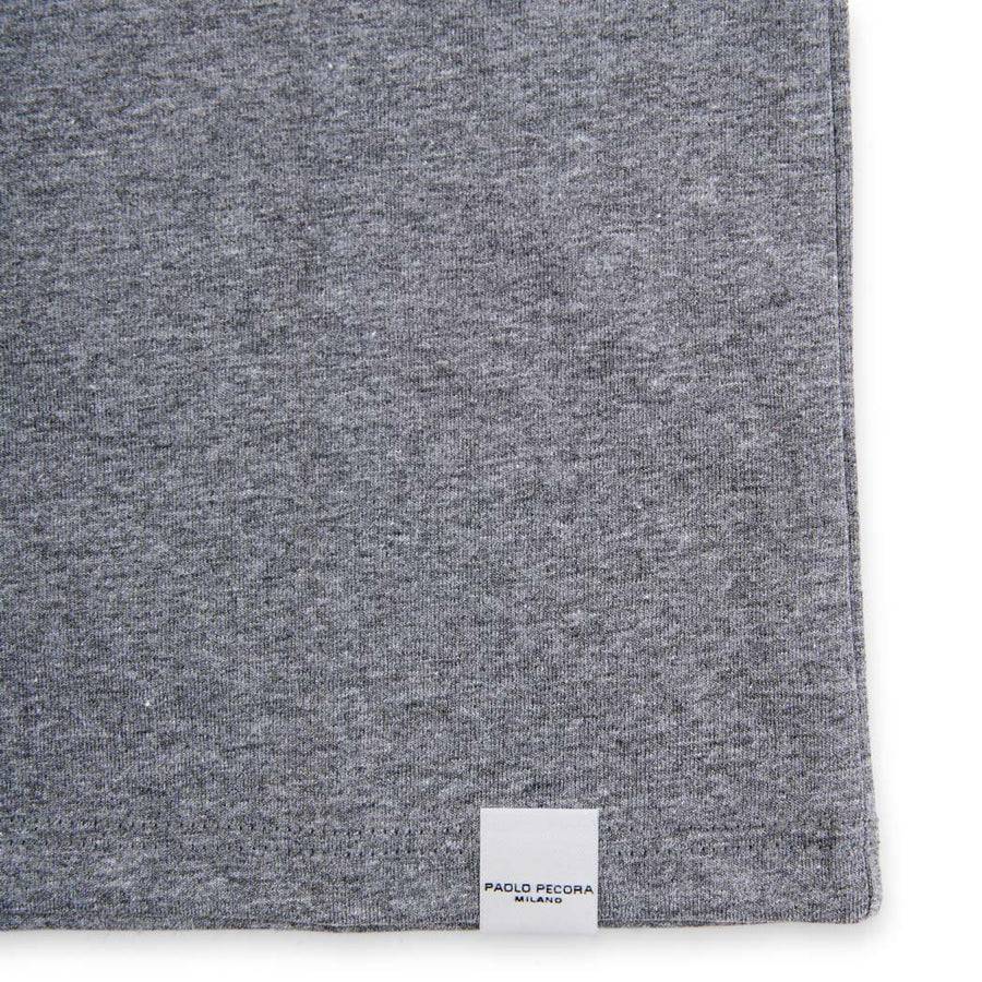 Paolo Pecora T-shirt in Jersey Grigio Melange "Planet" by Pietro Terzini Vendita Calda
