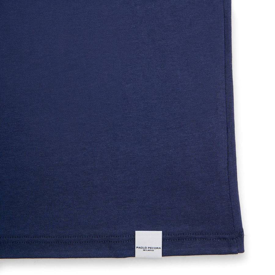 Paolo Pecora T-shirt in Jersey Blu Navy "Navicella Spaziale" by Pietro Terzini Vendita Economica