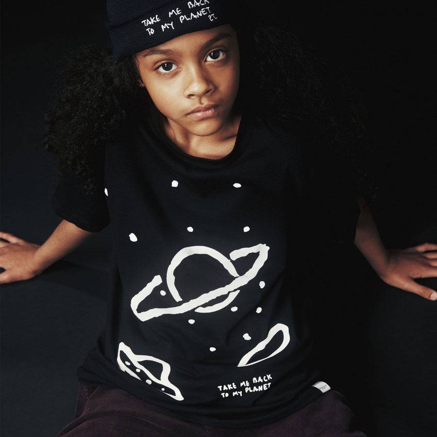 Paolo Pecora T-shirt in Jersey Nera "Space" by Pietro Terzini Negozio