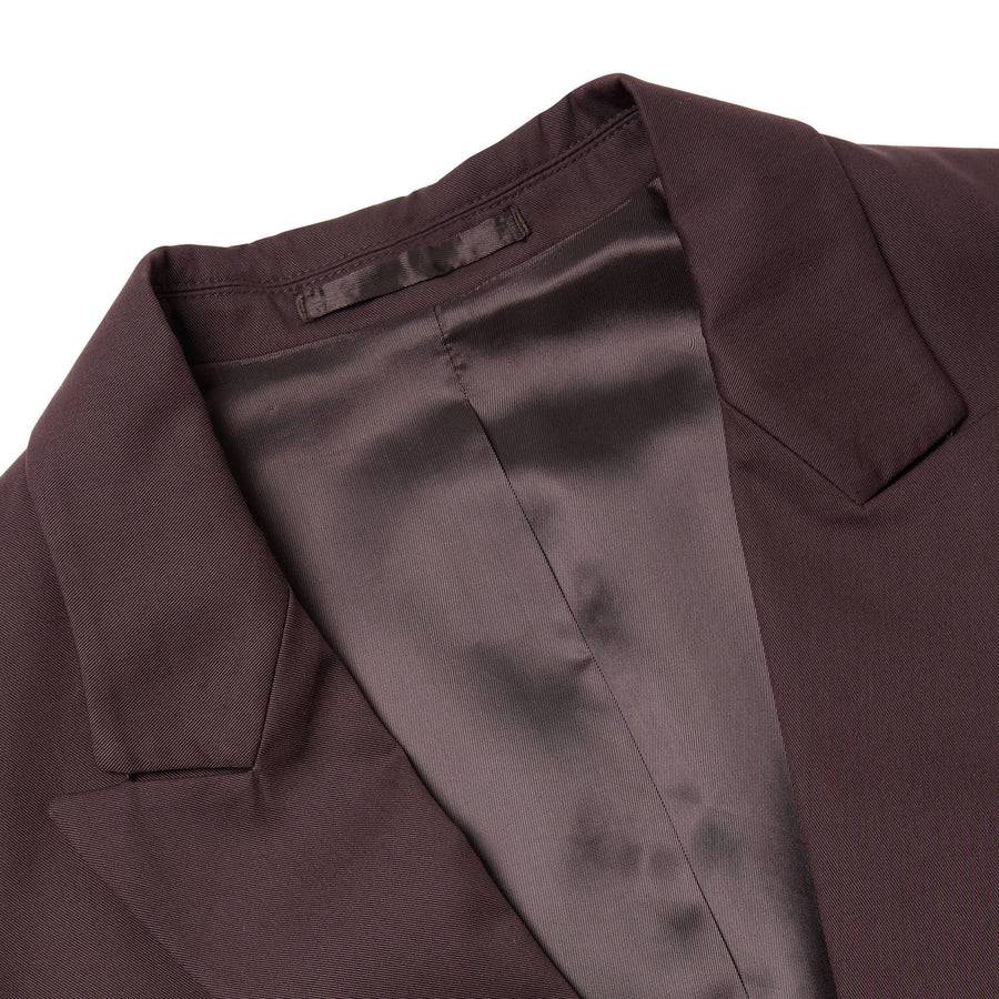 Paolo Pecora Blazer Monopetto in Cotone Fluido - Ebano Promozione Limitata
