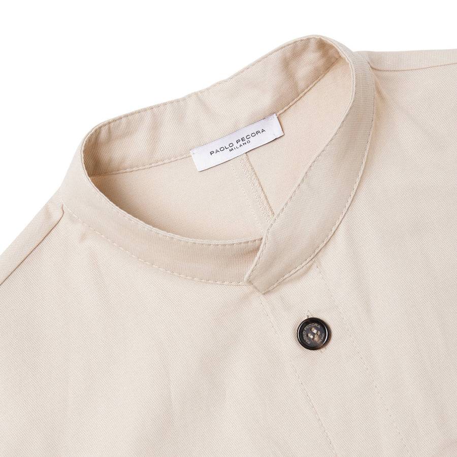 Paolo Pecora Overshirt Coreana - Sabbia Affare Del Giorno