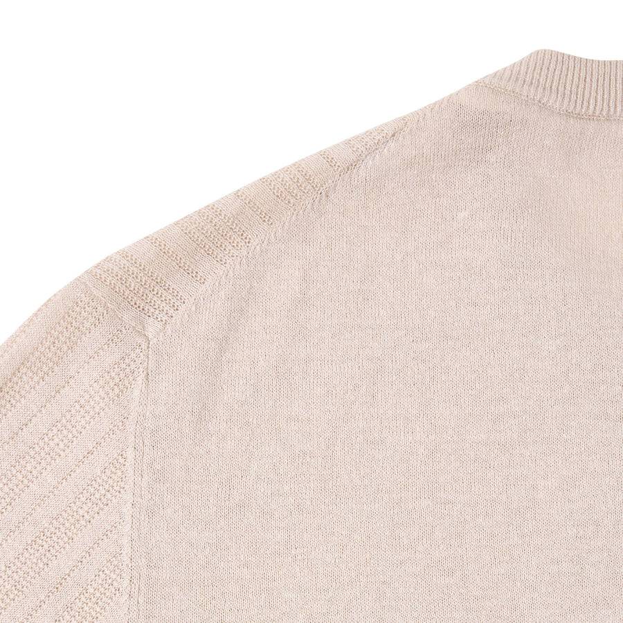 Paolo Pecora Maglia in Lino Cotone Extrafine - Sabbia Sottocosto