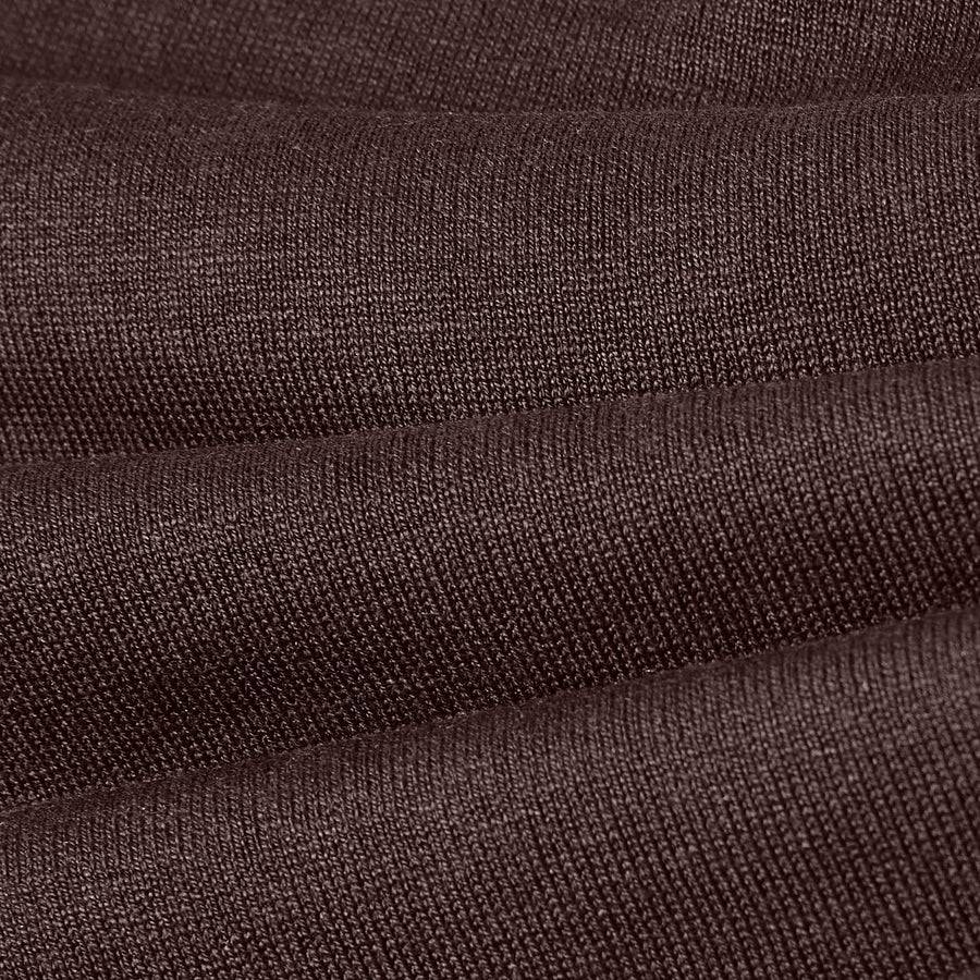 Paolo Pecora Maglia Girocollo in Seta Cotone Extrafine - Ebano Vendita Economica
