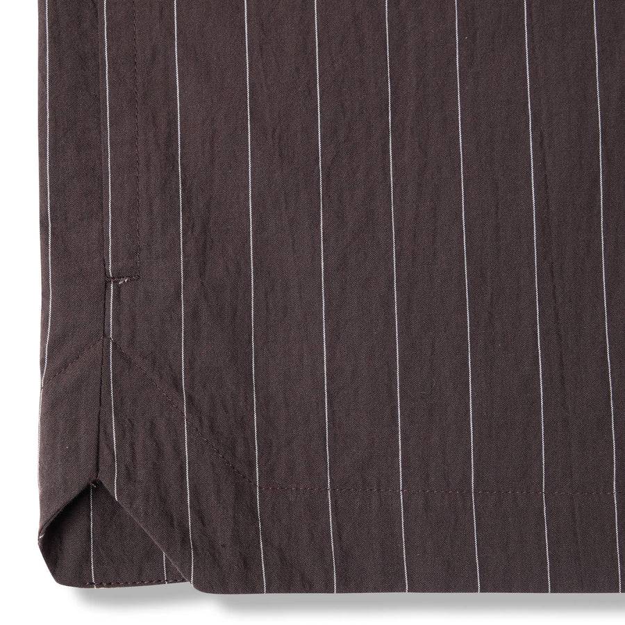Paolo Pecora Overshirt Seersucker Gessato - Ebano Saldi Di Fabbrica