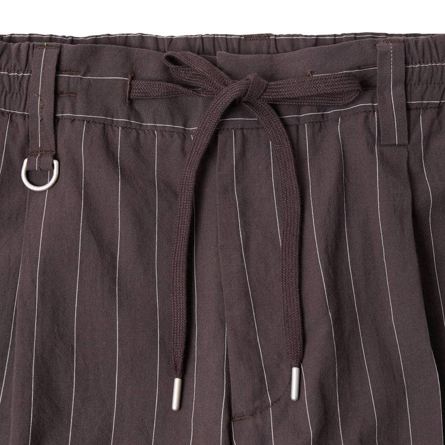 Paolo Pecora Pantalone Tela Seersucker Gessato - Ebano Vendite Flash