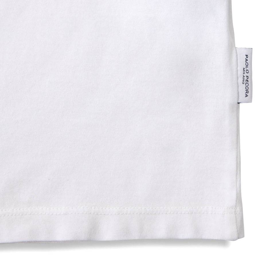 Paolo Pecora T-Shirt in Jersey Puro Cotone - Bianco In Saldo
