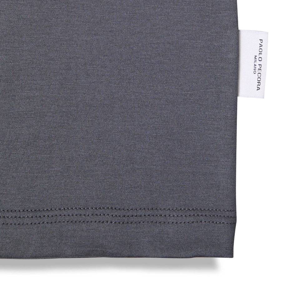 Paolo Pecora T-Shirt in Jersey Lucido - Antracite Moda