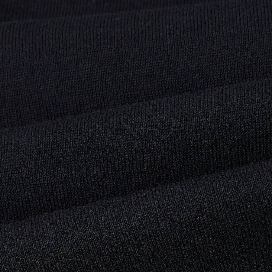 Paolo Pecora Maglia Girocollo in Cotone Extrafine - Nero con Dettagli Bianchi Smaltimento dello stoccaggio