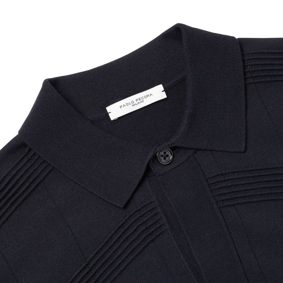 Paolo Pecora Maglia in Cotone Crepe Extrafine - Nero Fino Al -60%