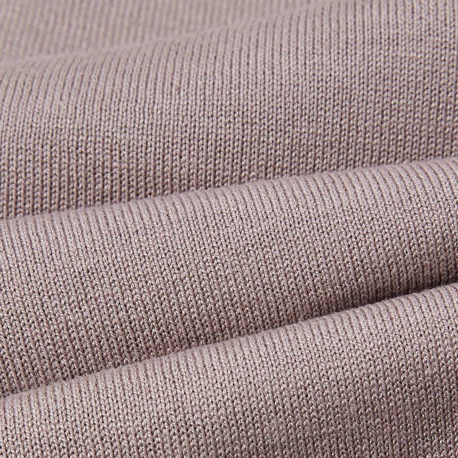 Paolo Pecora Cardigan Collo Giacca in Seta Cotone Extrafine - Tortora Affare Del Giorno
