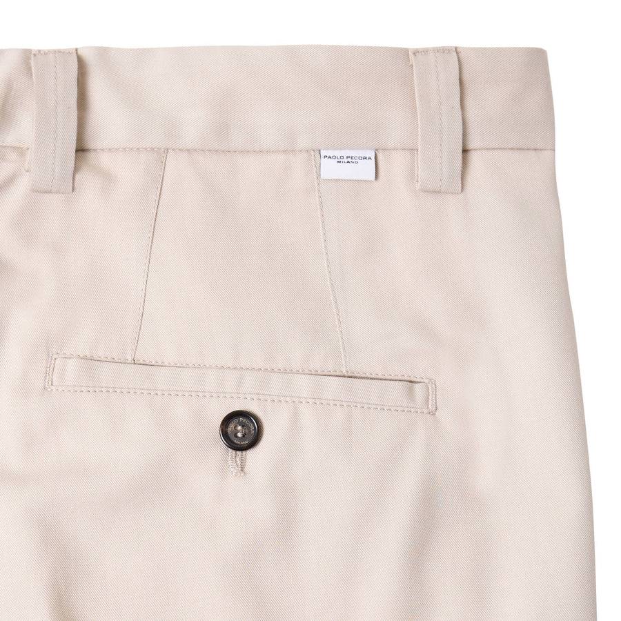 Paolo Pecora Chino Sartoriale in Tela Cotone - Sabbia Outlet